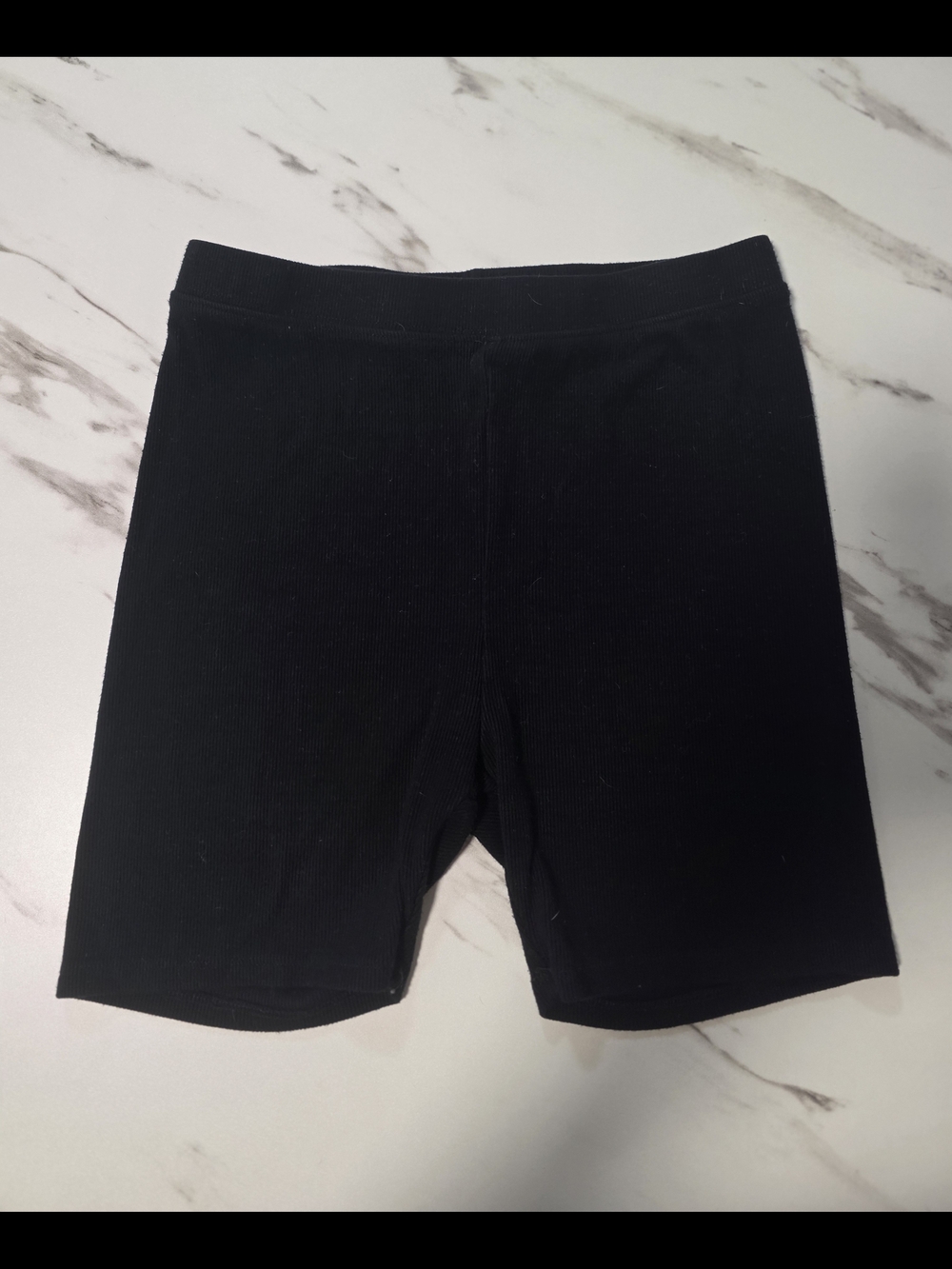 Joah Brown Black Ribbed Knit Shorts